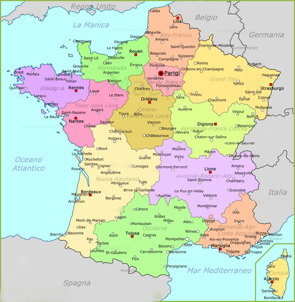 Cartina Francia